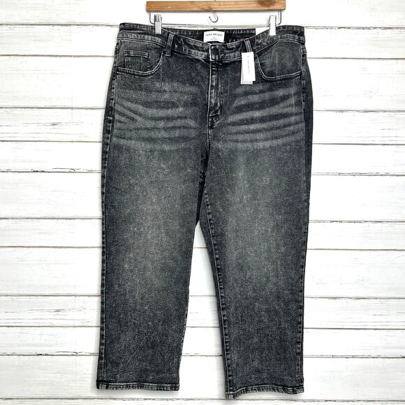 Lane Bryant Mid Rise Boyfriend Fit Grey Wash Denim Jeans Plus Size 16 Short - Picture 1 of 10